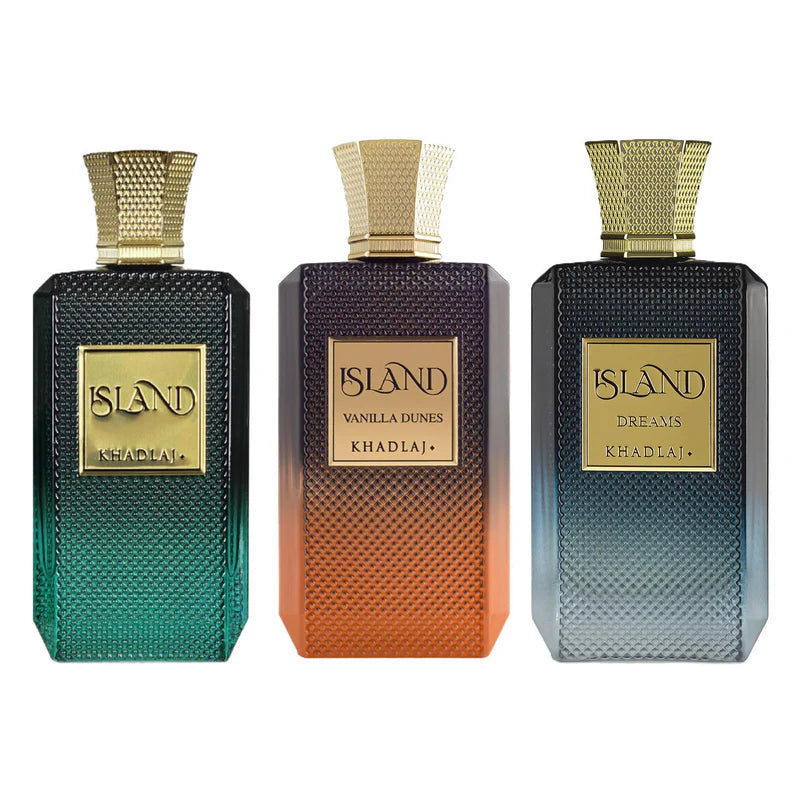Khadlaj 3-Piece (Island, Vanilla Dunes & Island Dreams) Fragrance Collection For Everyone