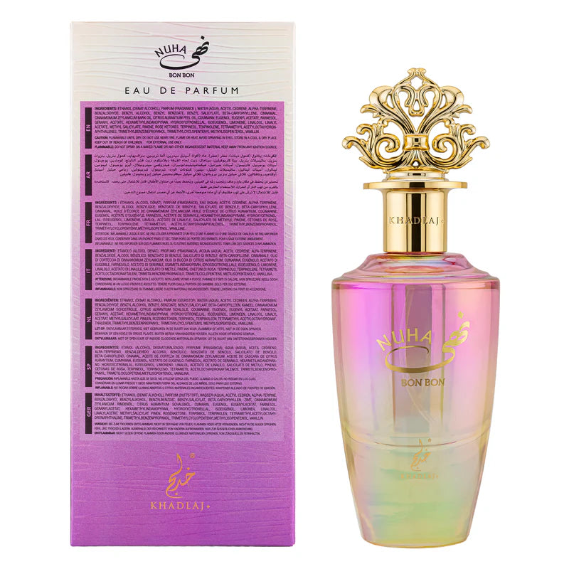 Khadlaj Nuha Bonbon Eau de Parfum Spray for Women 3.4 Ounce