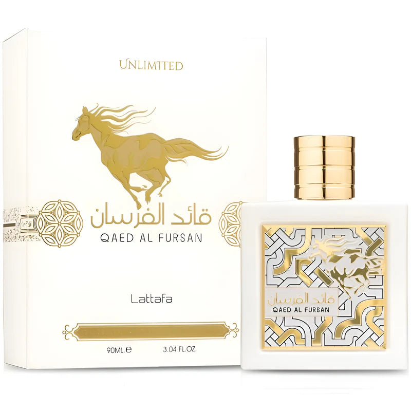 Lattafa 2-Piece (Qaed Al Fursan Unlimited & Qaed Al Fursan Untamed) Fragrance Bundle for Everyone