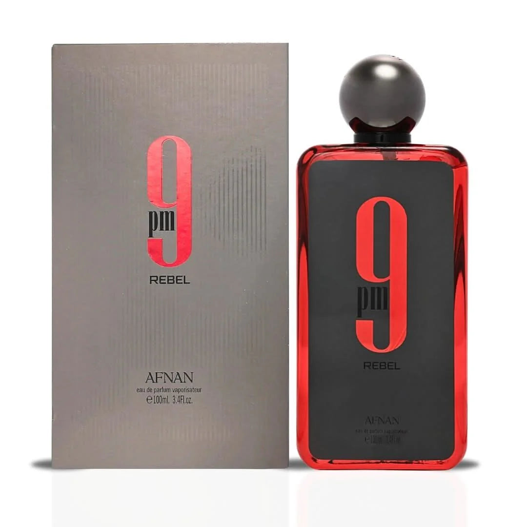 Afnan 4-Piece (9pm Elixir, 9am Dive , 9PM Black & 9PM Rebel) Fragrance Bundle for Unisex