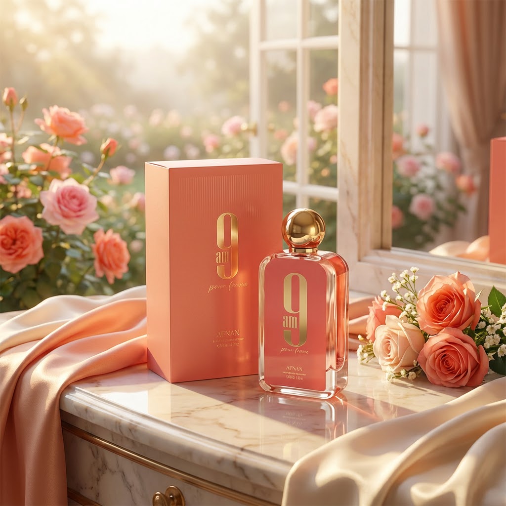 Afnan 9 AM Pour Femme Eau De Parfum Spray For Women 3.4 Ounce
