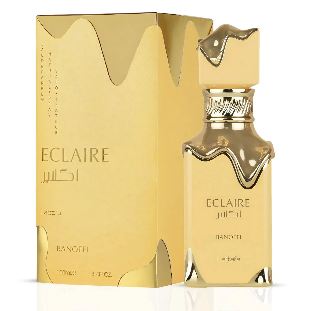 Lattafa Eclaire Banoffi Eau de Parfum Spray for Women, 3.4 Ounce