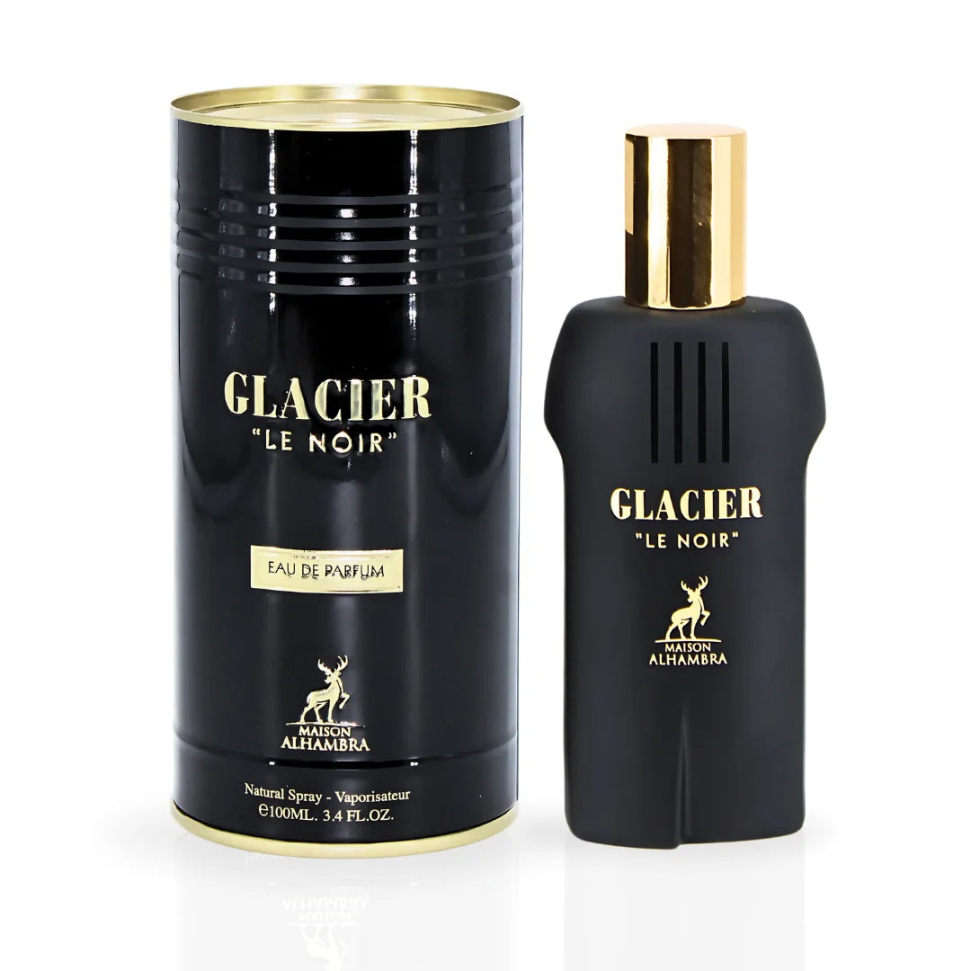 Maison Alhambra Glacier Le Noir Eau de Parfum Spray For Men 3.4 Ounce