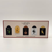 LATTAFA 5 PC MINI Affection, Tharwah Gold, Watch 1505, Breeze, Shaheen Gold 20 ML