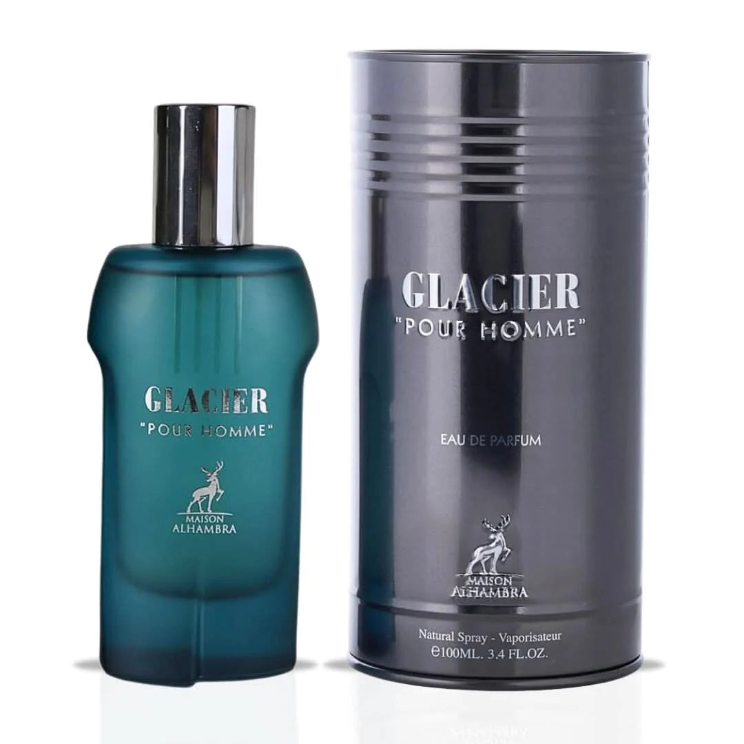Maison Alhambra Glacier Pour Homme Eau de Parfum Spray For Men 3.4 Ounce