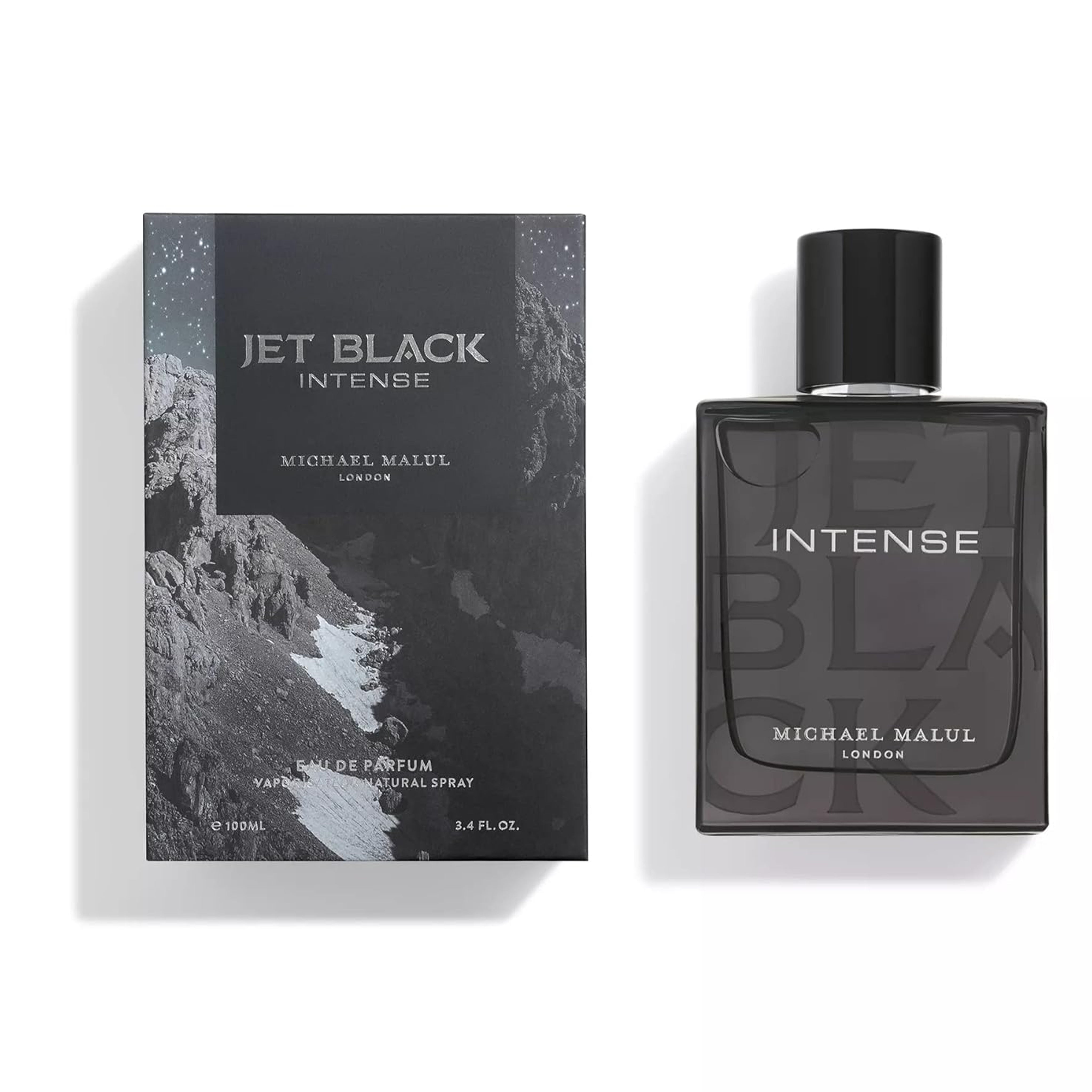 Michael Malul Jet Black Intense Eau de Parfum for Men 3.4 Ounce
