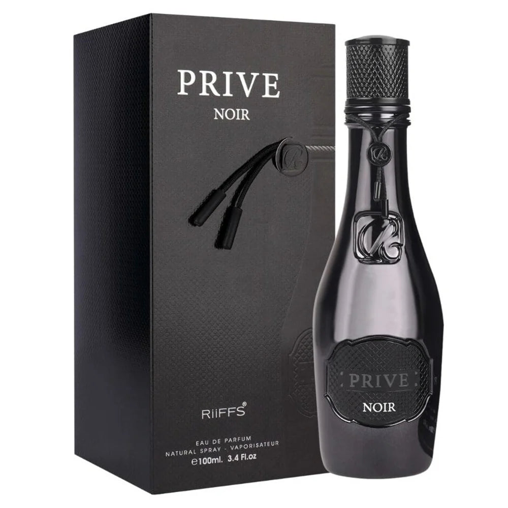 Riiffs Prive Noir Eau de Parfum Spray for Men, 3.4 Ounce