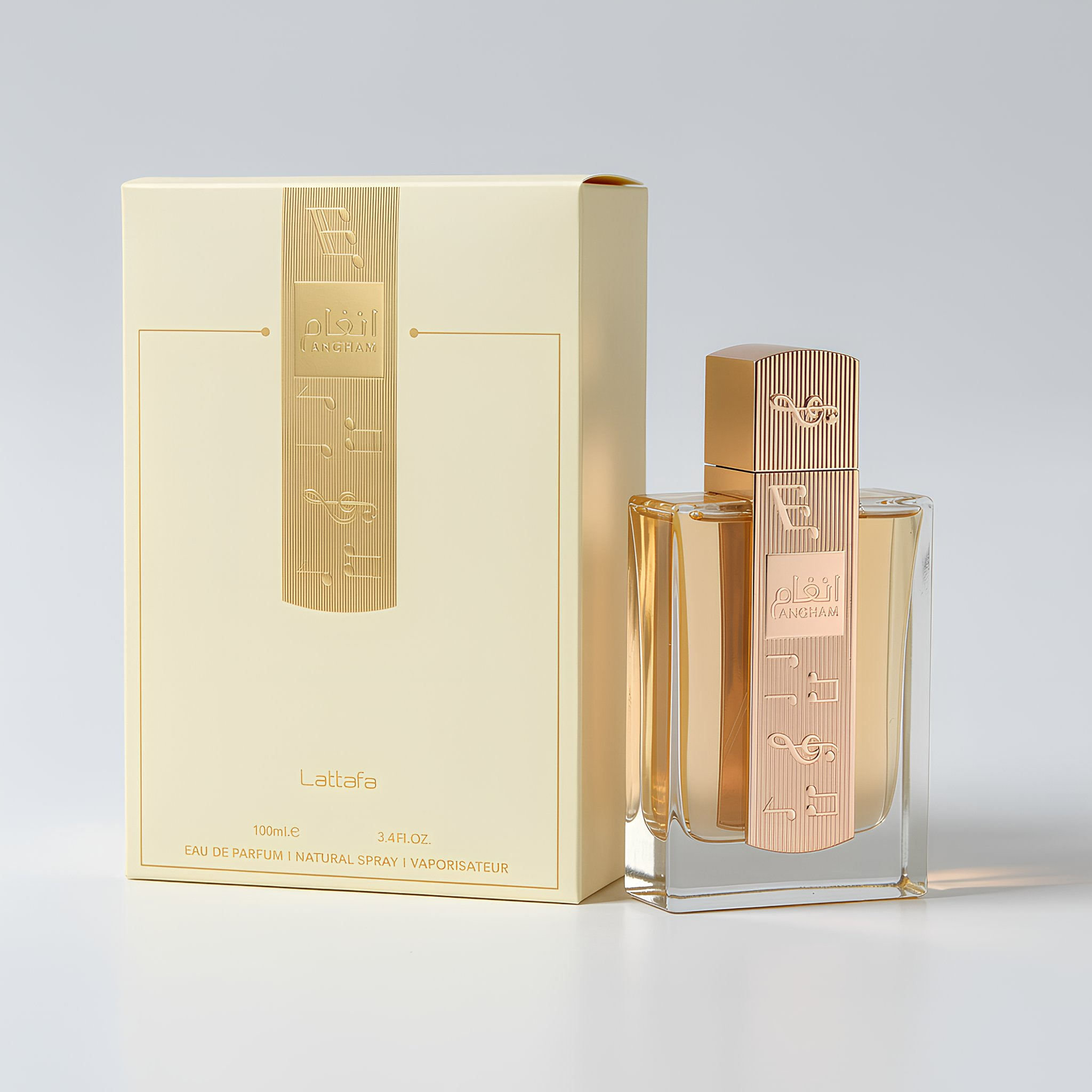 Lattafa Angham Eau de Parfum Spray for Unisex, 3.40 Ounce