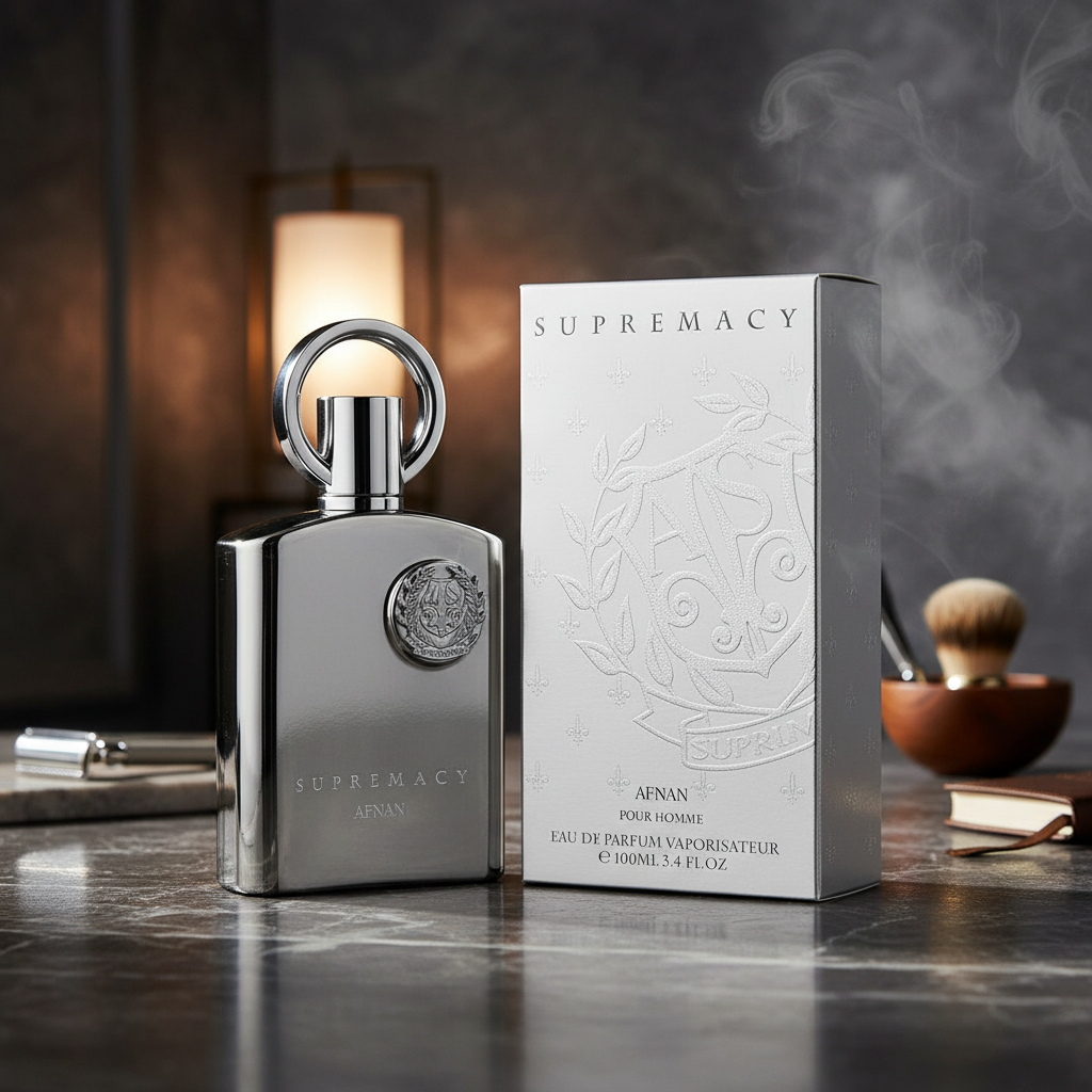 Afnan Supremacy Silver Eau De Parfum Spray For Men 3.4 Ounce