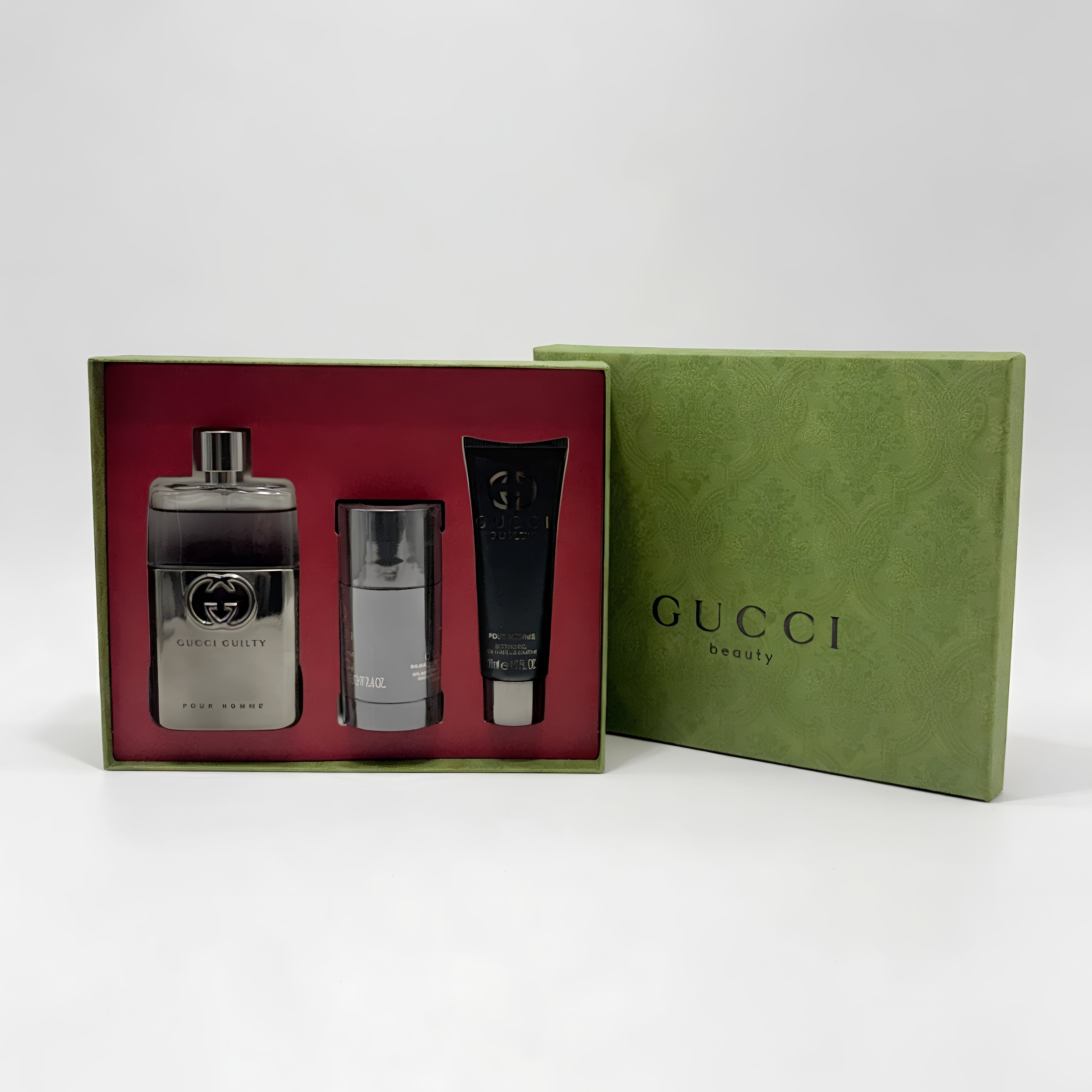 GUCCI GUILTY POUR HOMME  3 PC SET 3.0 OZ EDT+DEO+GEL