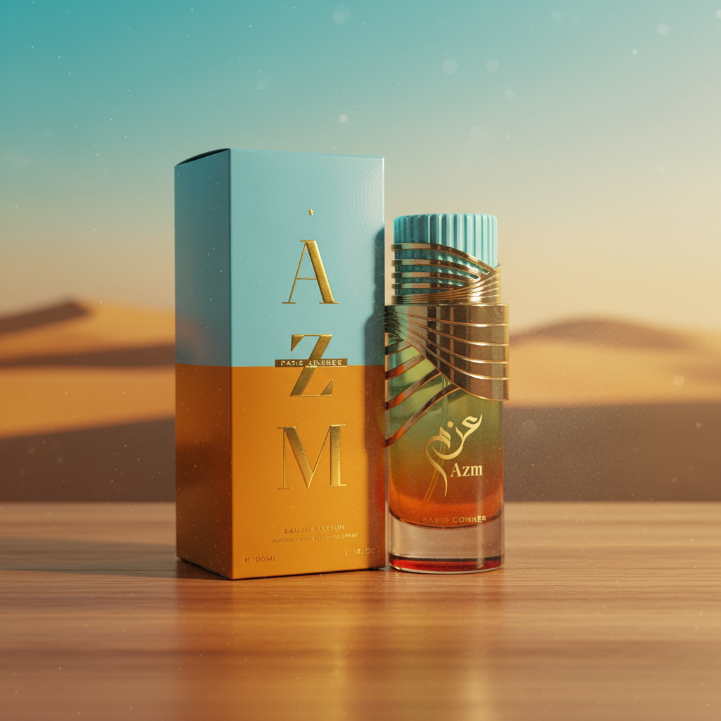 Paris Corner Azm Eau De Parfum Spray for Unisex, 3.4 Ounce