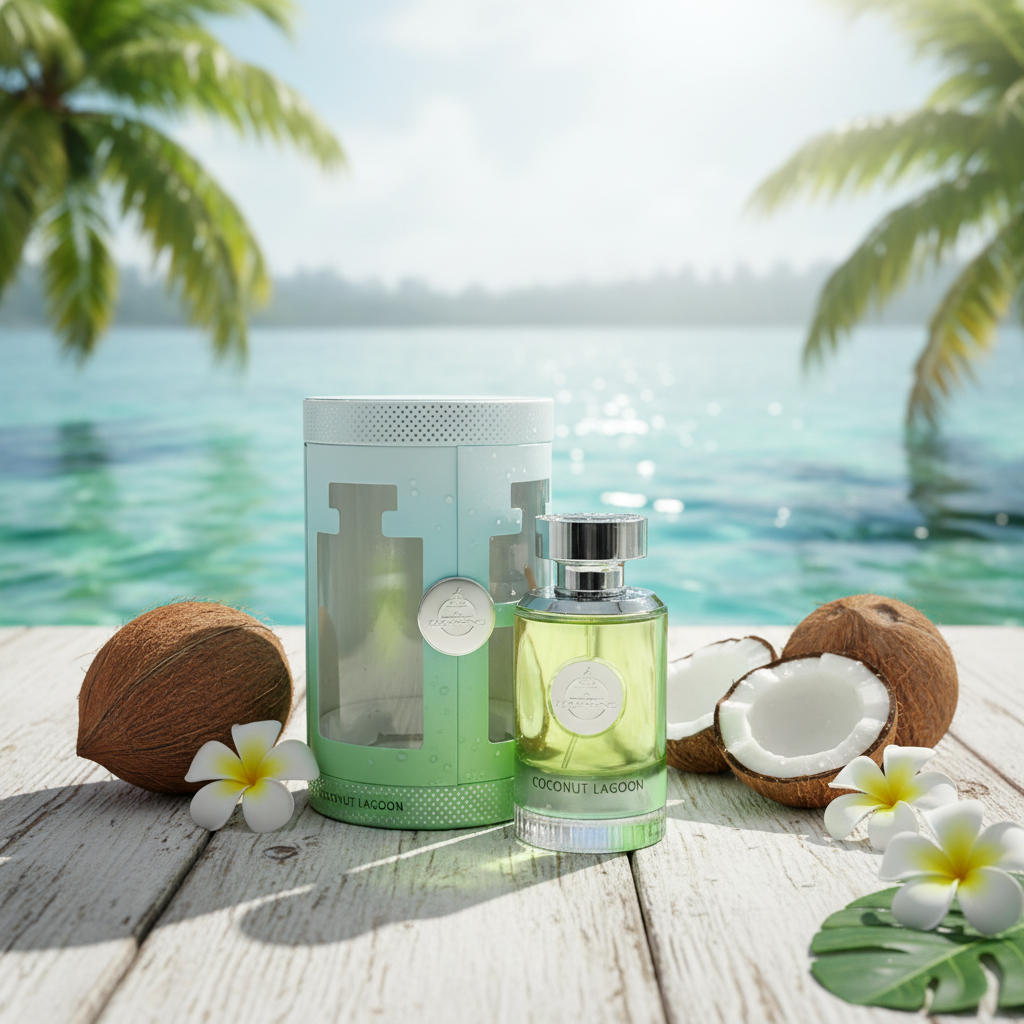 Paris Corner Coconut Lagoon Eau De Parfum Spray for Unisex, 3.4 Ounce