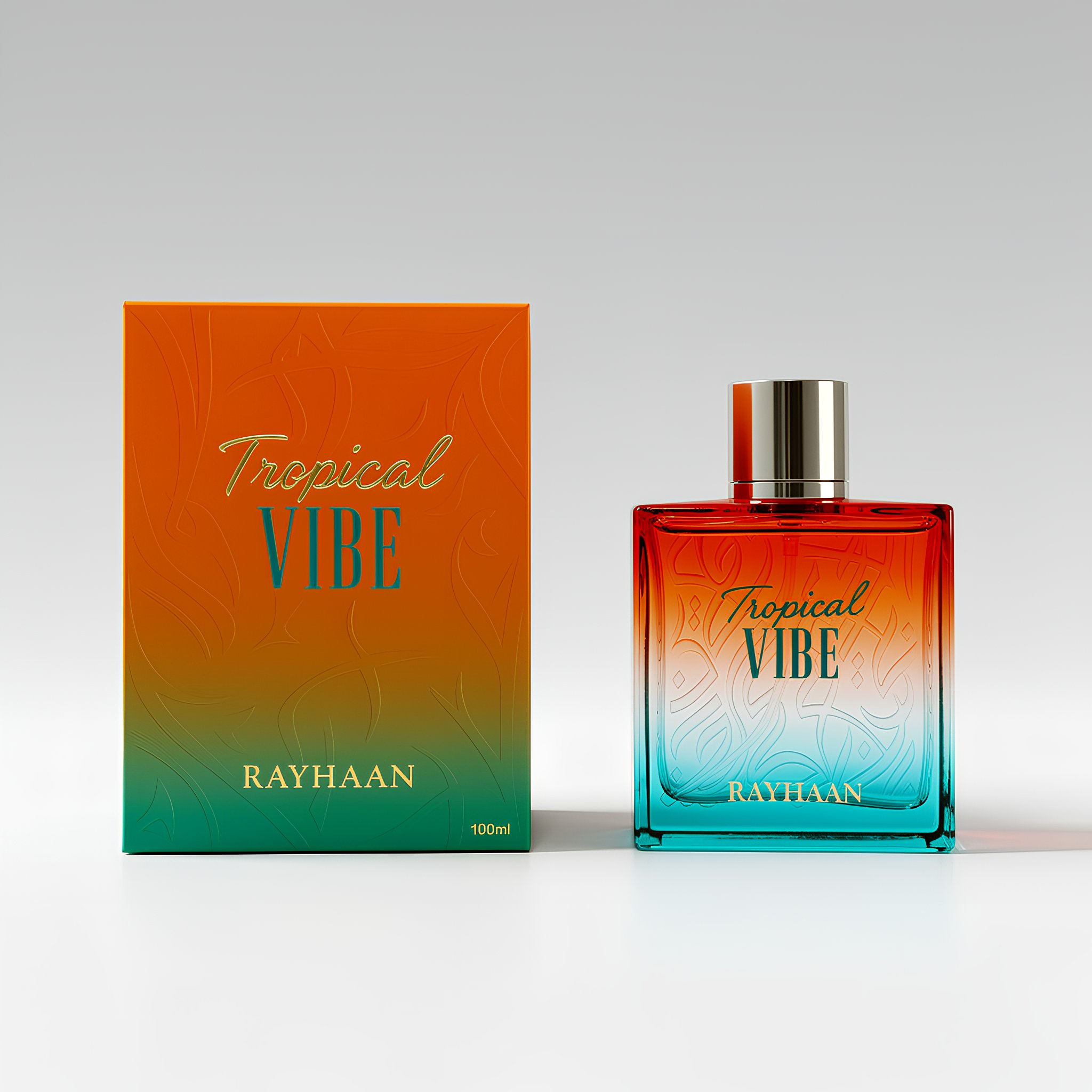 Rayhaan Tropical Vibe Eau de Parfum Spray for Unisex, 3.4 Ounce