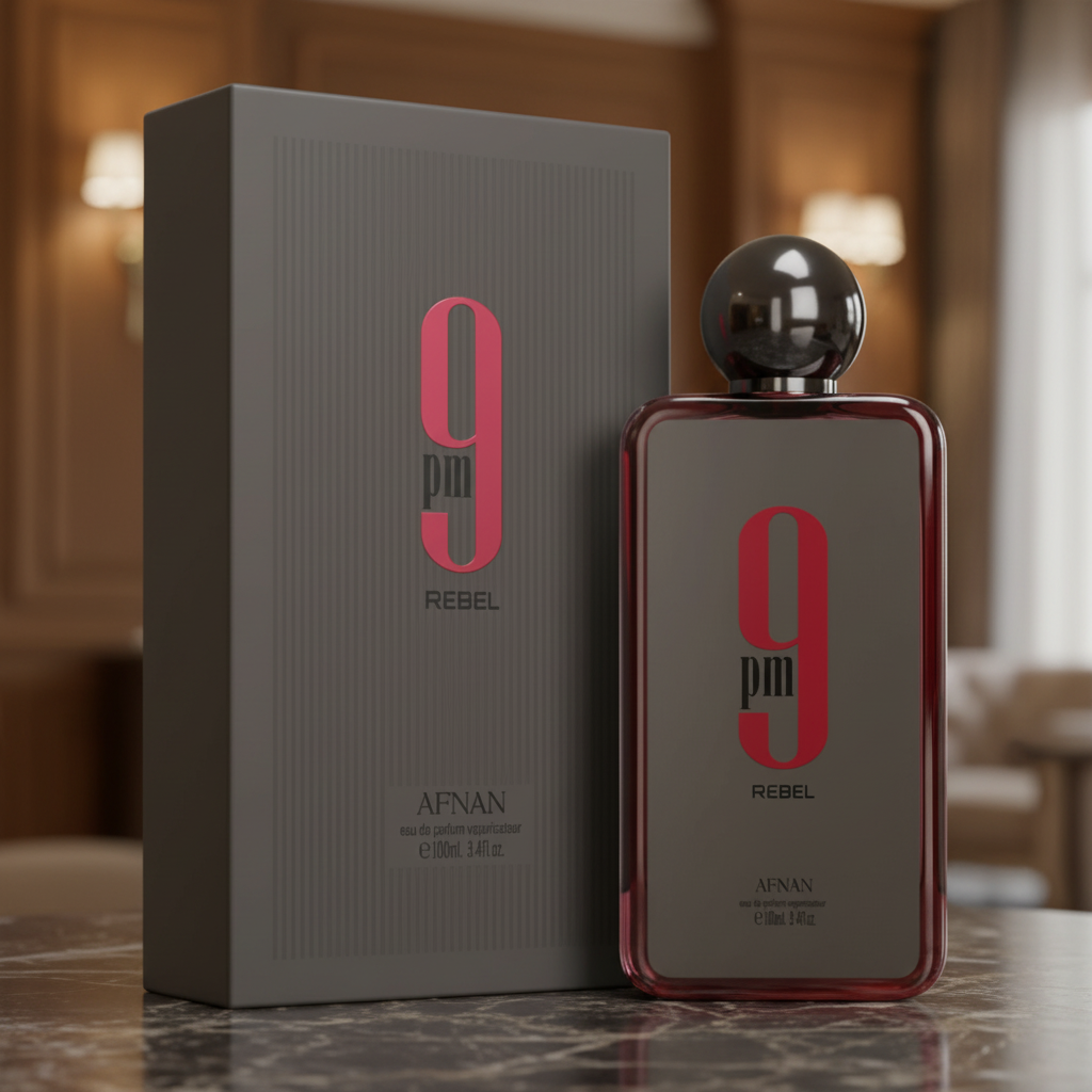 Afnan 9 PM Rebel Eau De Parfum Spray For Unisex 3.4 Ounce