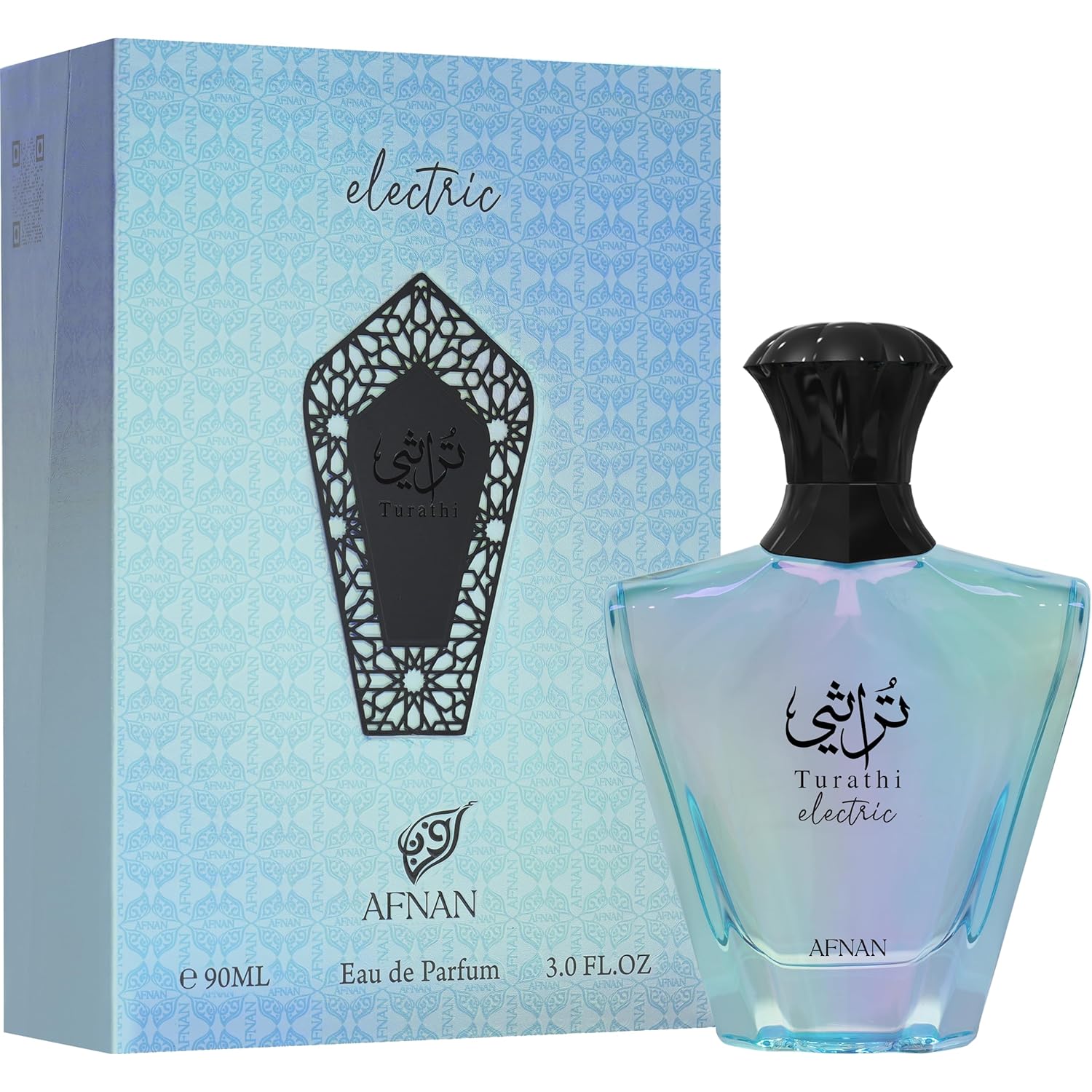 Afnan Turathi Electric Eau de Parfum Spray for Unisex, 3.0 Ounce