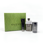 GUCCI GUILTY POUR HOMME  3 PC SET 3.0 OZ EDT+DEO+GEL