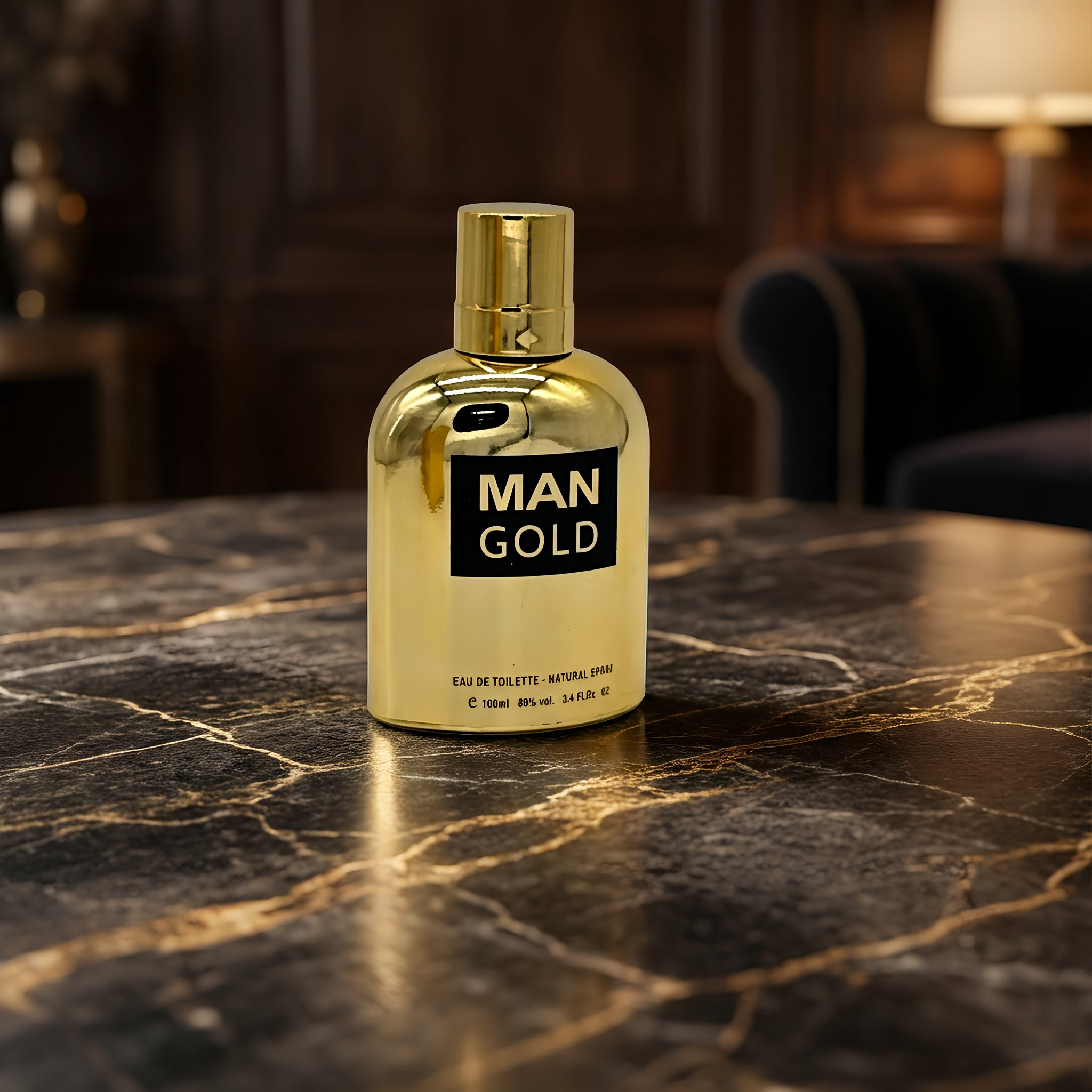 BERNARD DIMITRI Man Gold Eau De Parfum Spray For Men 3.4 Ounce