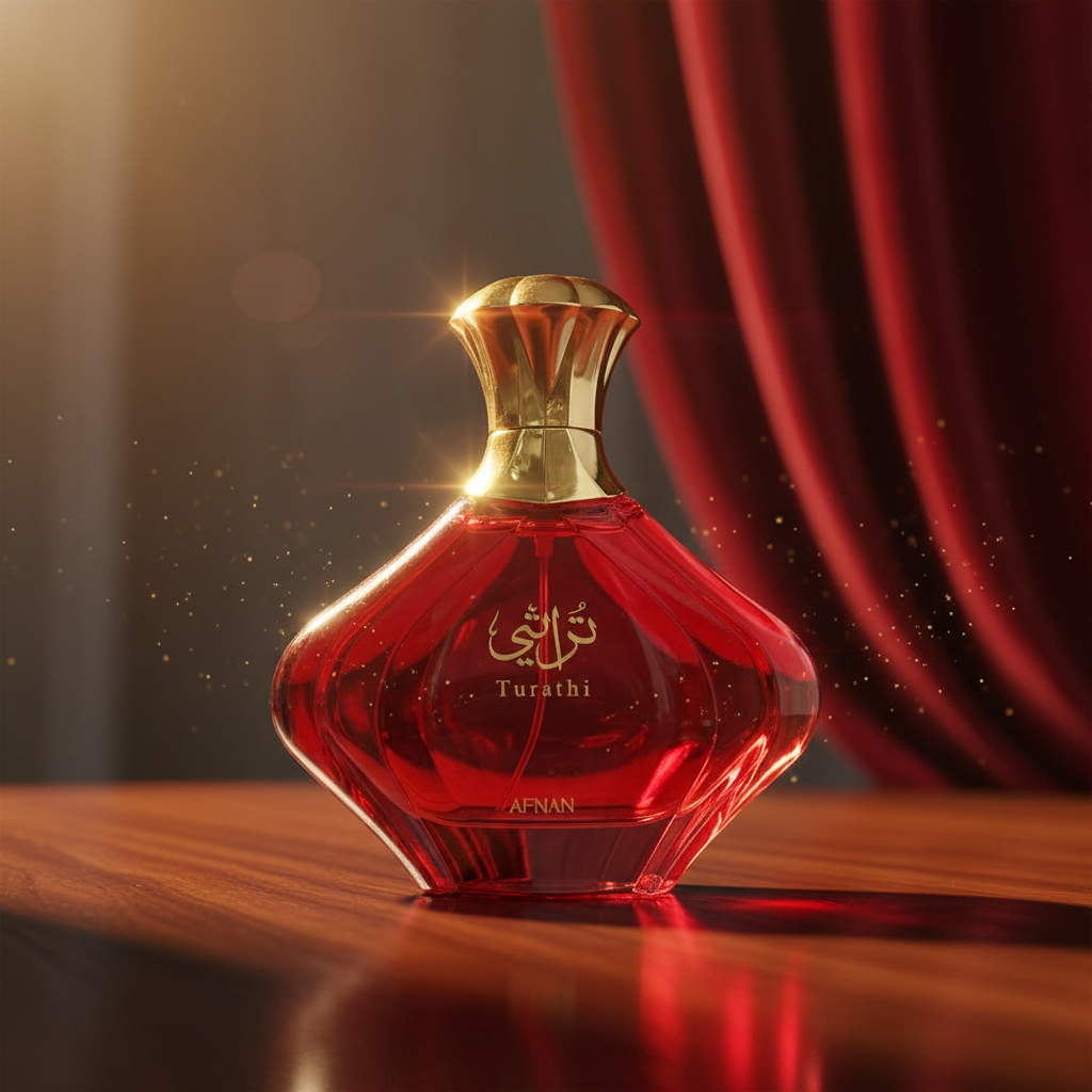 Afnan Turathi Red Eau de Parfum Spray for Women, 3.0 Ounce