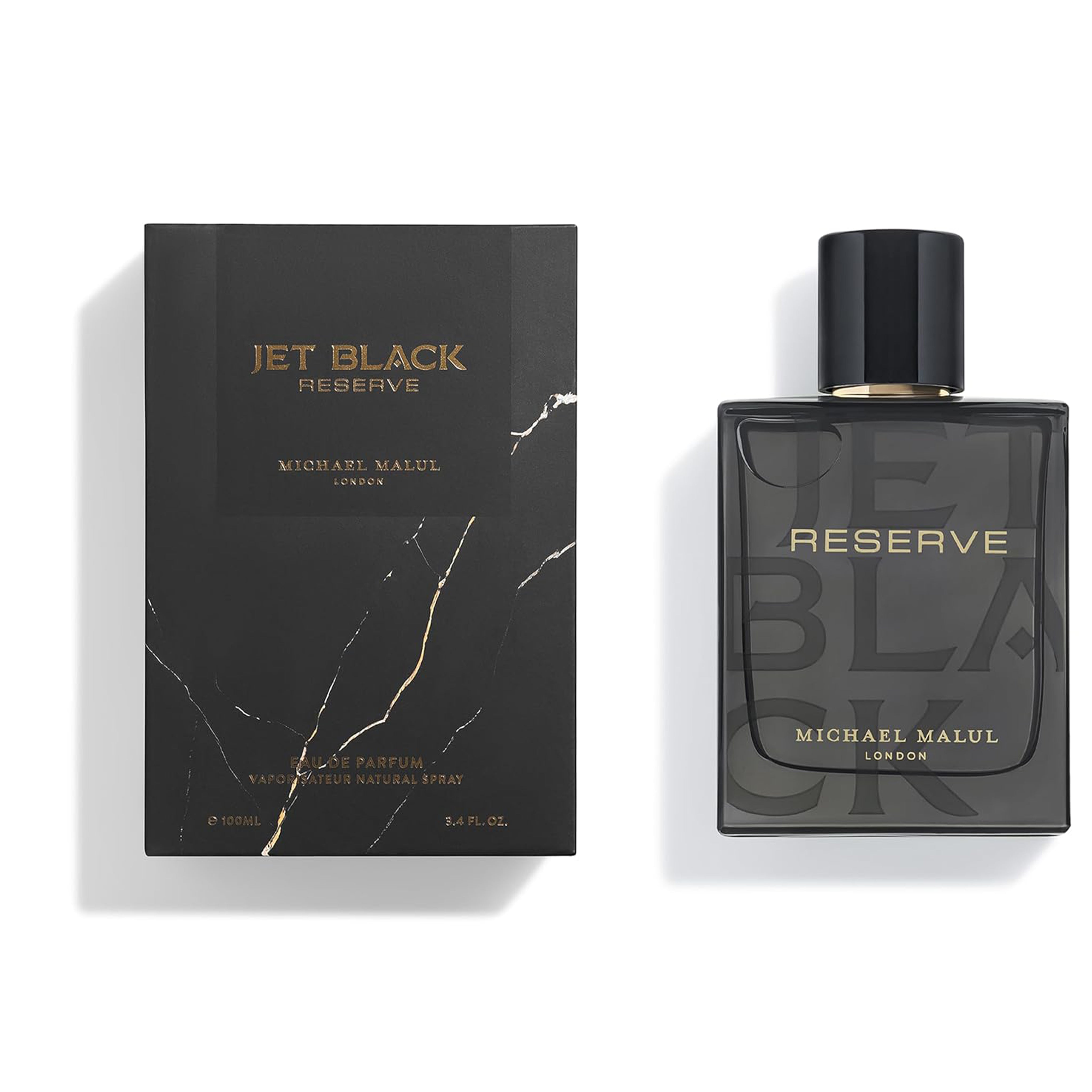Michael Malul Jet Black Reserve Eau de Parfum for Men 3.4 Ounce