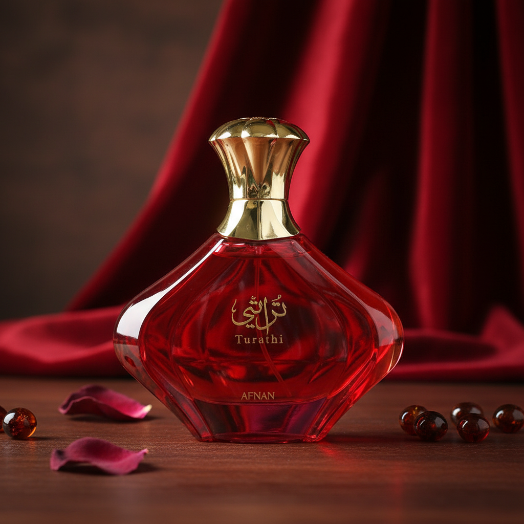 Afnan Turathi Red Eau de Parfum Spray for Women, 3.0 Ounce