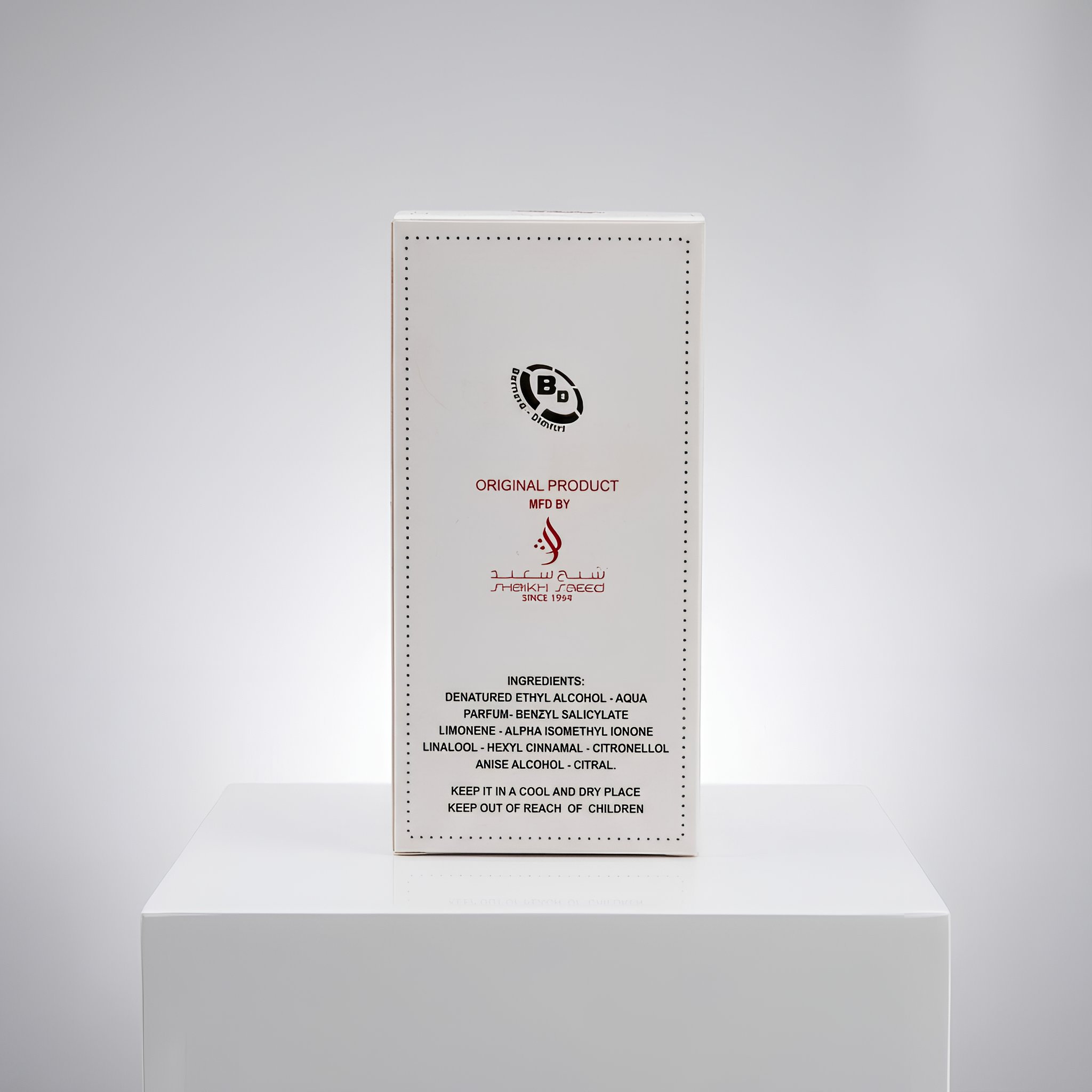 BERNARD DIMITRI Hot Black White Eau De Parfum Spray For Men 3.4 Ounce