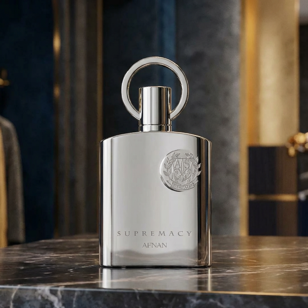 Afnan Supremacy Silver Eau De Parfum Spray For Men 3.4 Ounce
