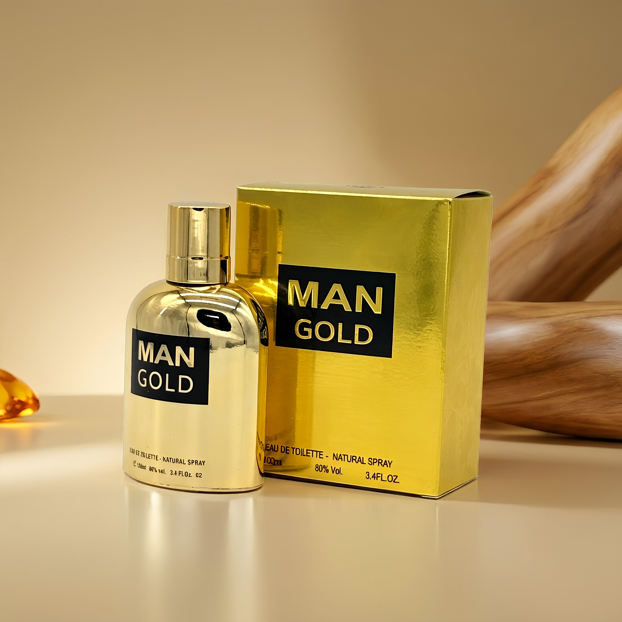 BERNARD DIMITRI Man Gold Eau De Parfum Spray For Men 3.4 Ounce
