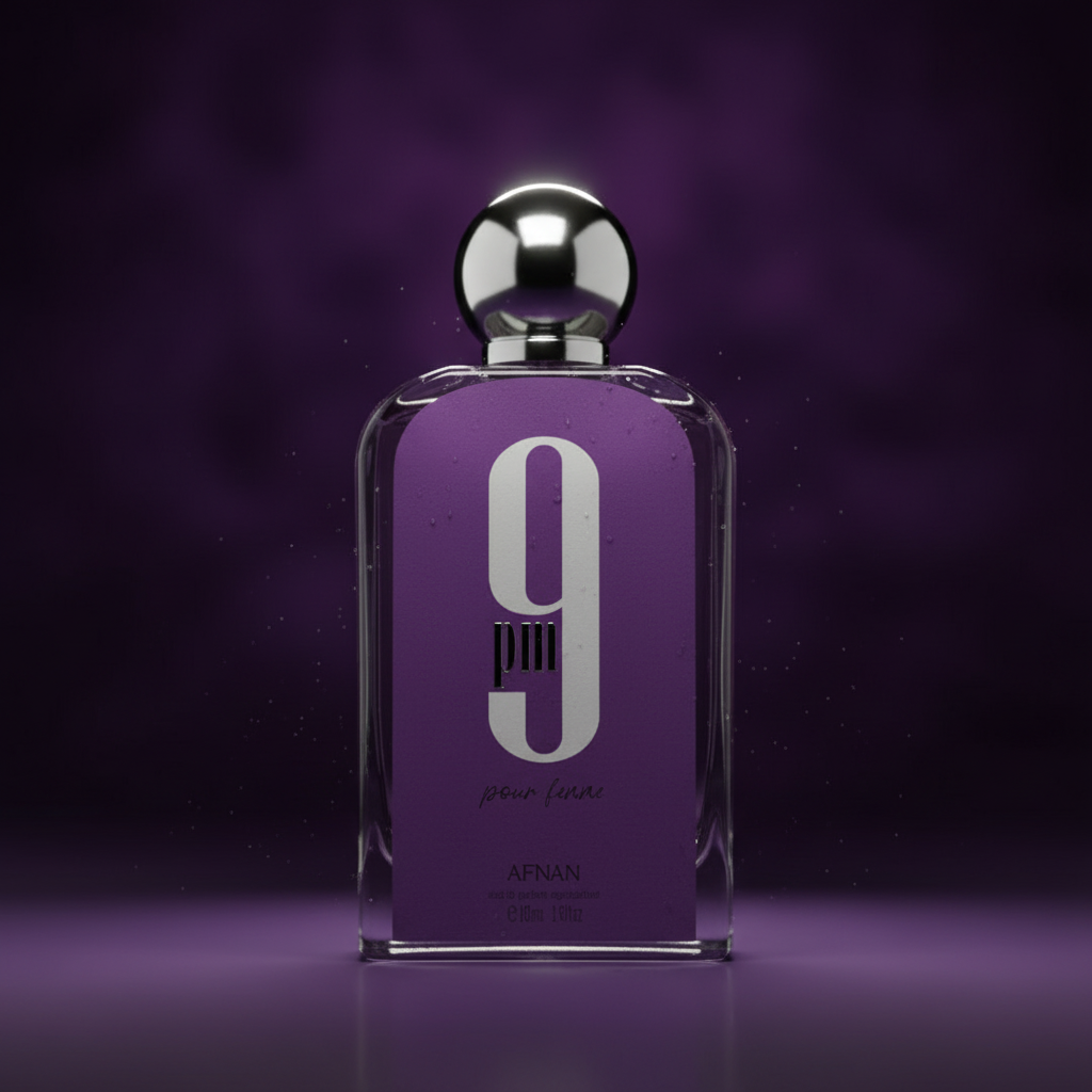 Afnan 9 PM Pour Femme Eau De Parfum Spray For Women 3.4 Ounce