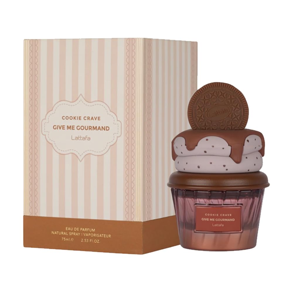 Lattafa Cookie Crave Eau de Parfum, Give Me Gourmand Collection For Women 2.53 Ounce