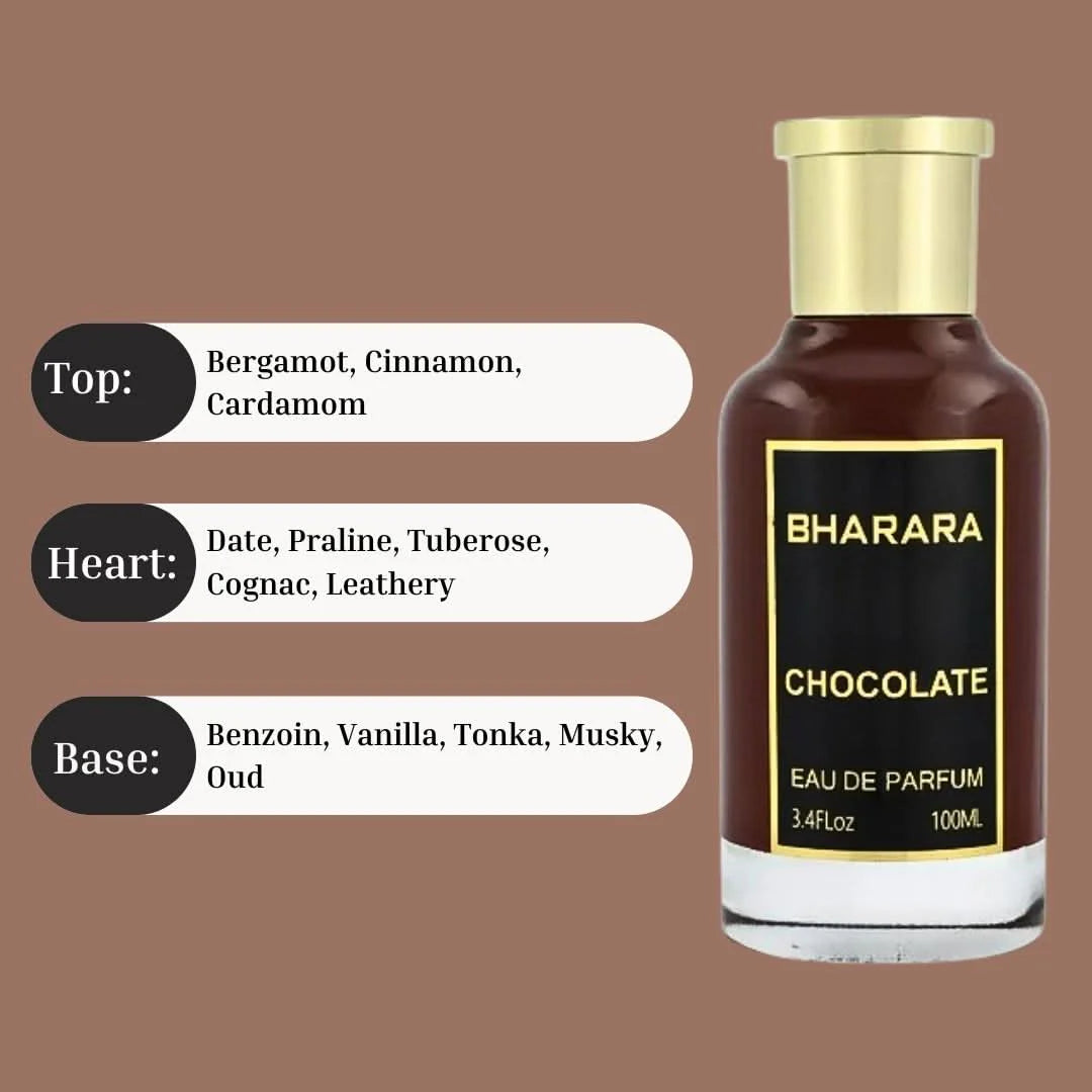 Bharara Chocolate Eau de Parfum Spray For Men 3.4 Ounce