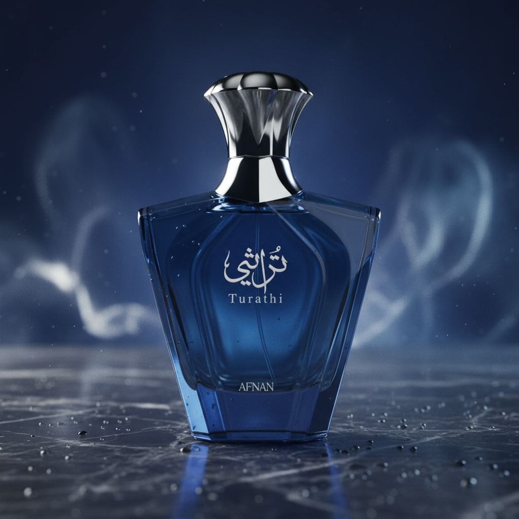 Afnan Turathi Blue Eau de Parfum Spray for Men, 3.0 Ounce