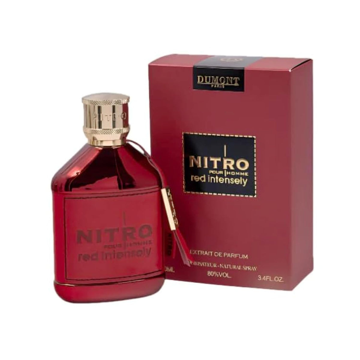 Dumont Nitro Red Intensely Extrait de Parfum Spray For Men 3.4 Ounce