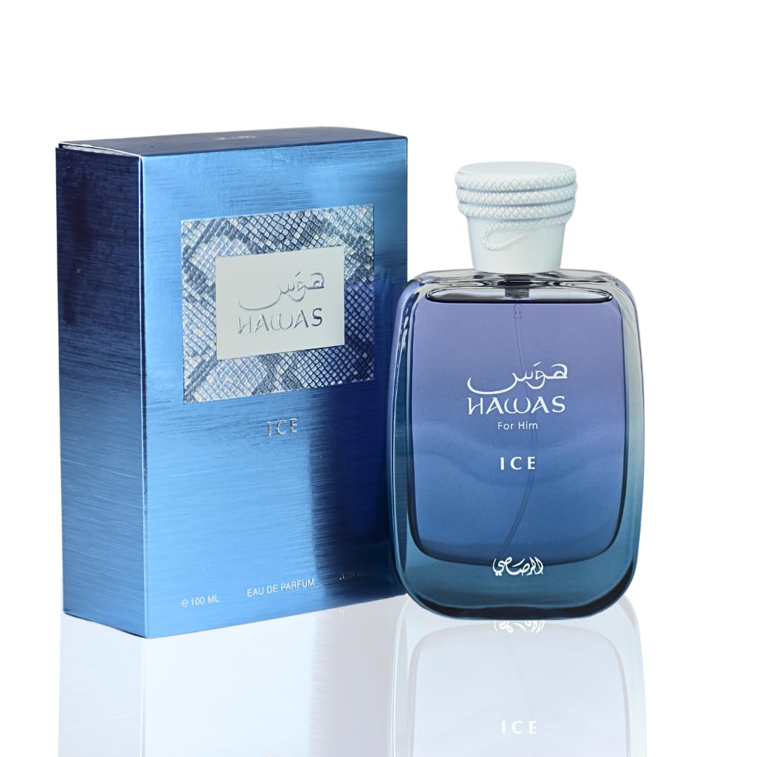 Rasasi Hawas Ice Eau de Parfum Spray for Men 3.4 Ounce