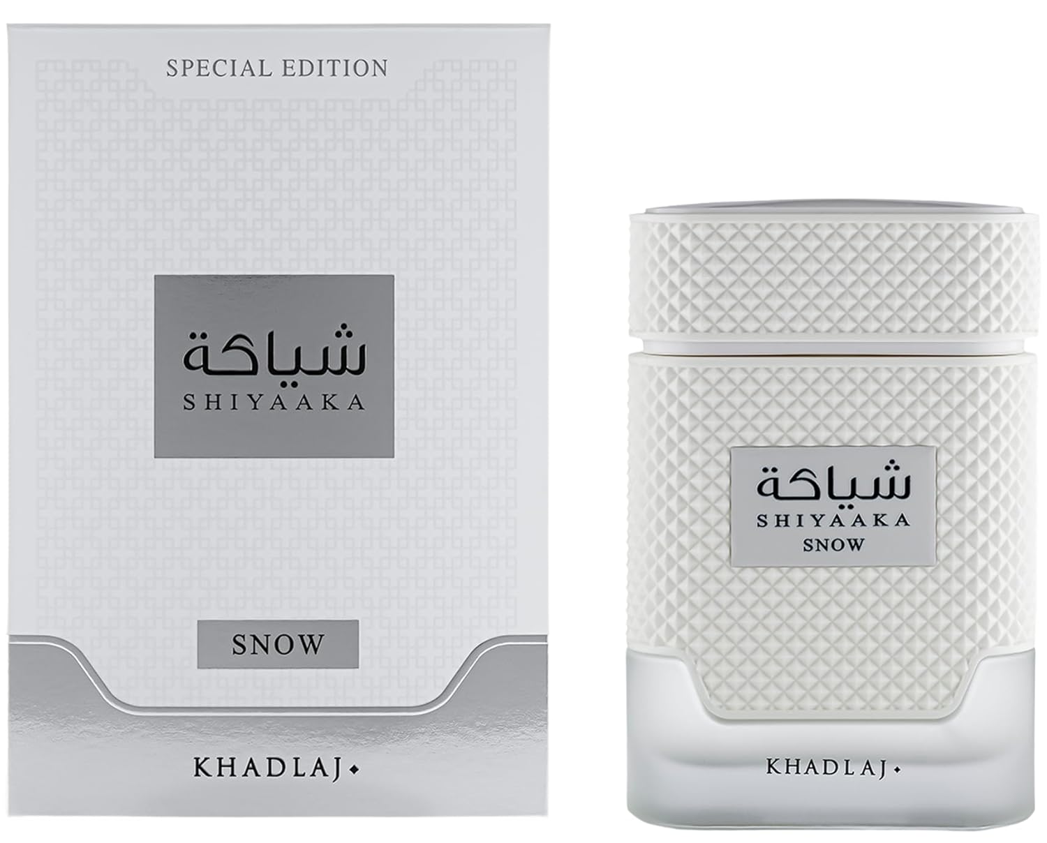 Khadlaj Shiyaaka Snow Eau De Parfum Spray for Men, 3.4 Ounce