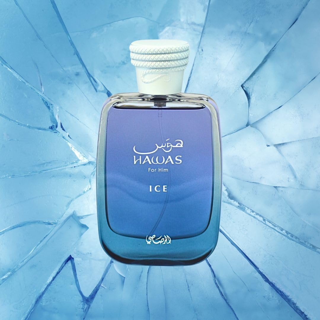 Rasasi Hawas Ice Eau de Parfum Spray for Men 3.4 Ounce