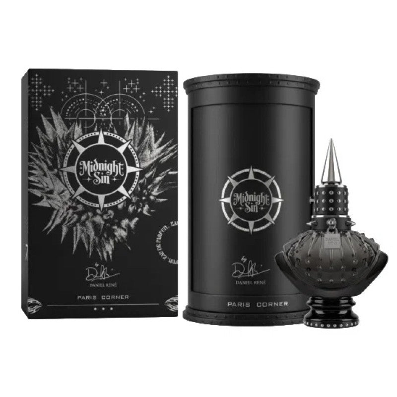 Paris Corner Midnight Sin For Unisex Eau de Parfum Spray, 3.4 Ounce