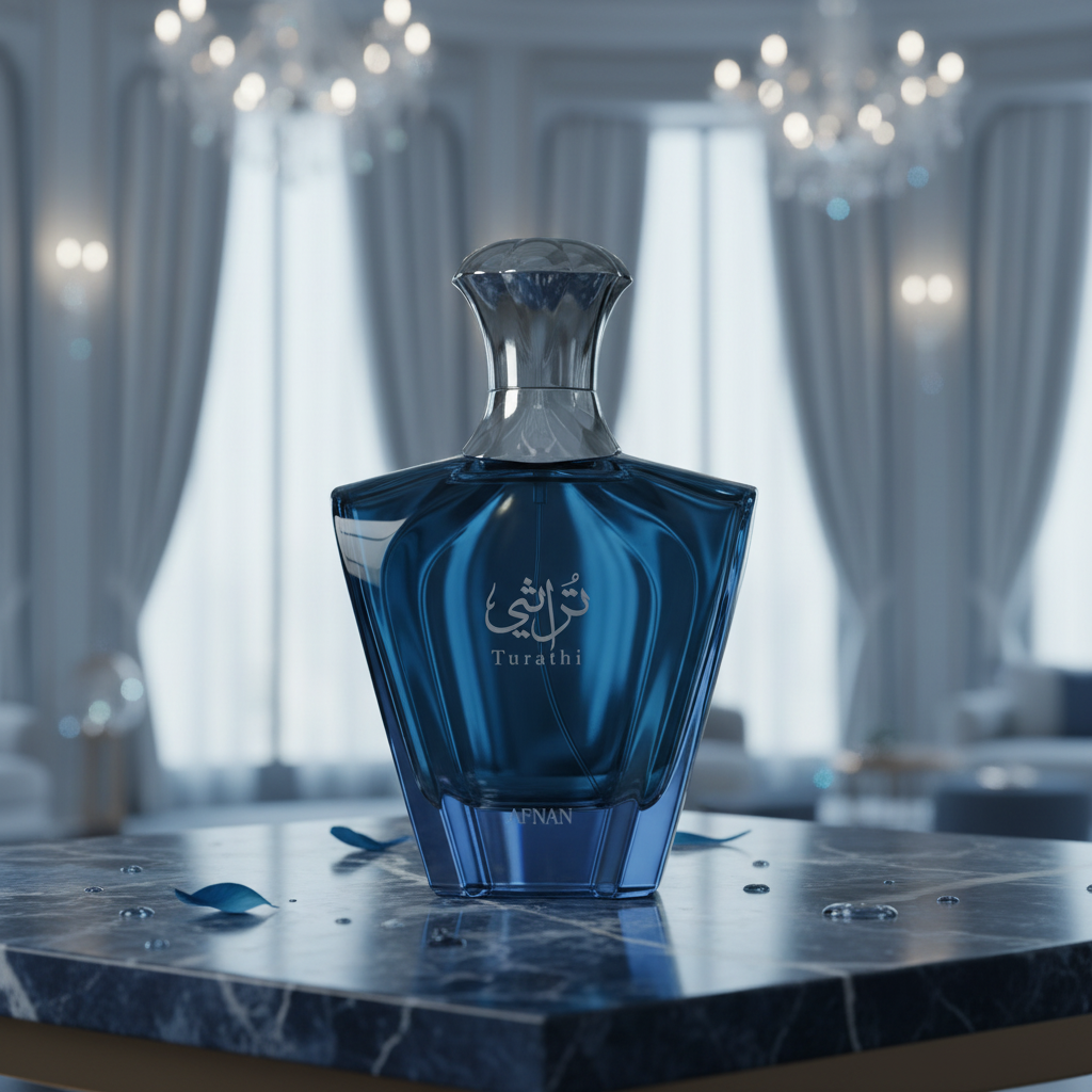 Afnan Turathi Blue Eau de Parfum Spray for Men, 3.0 Ounce