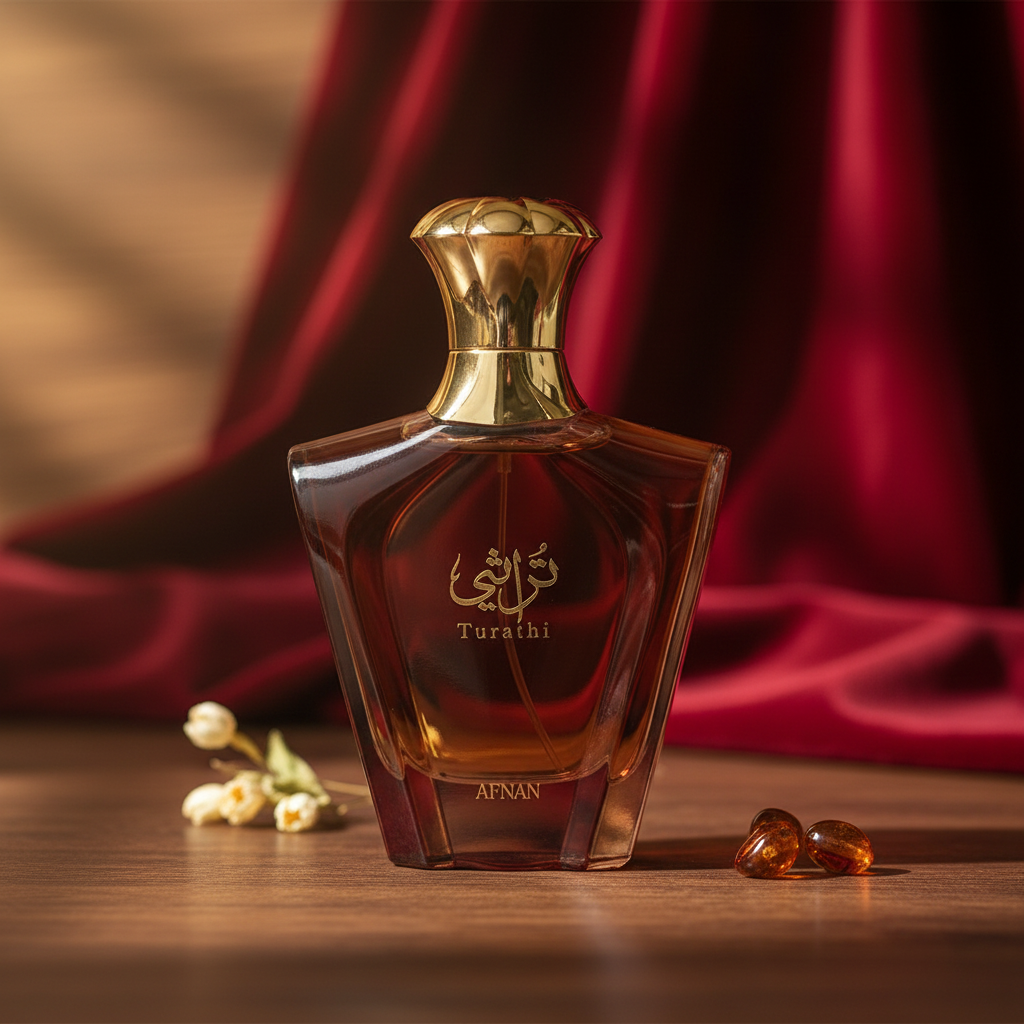 Afnan Turathi Brown Eau de Parfum Spray for Men, 3.0 Ounce