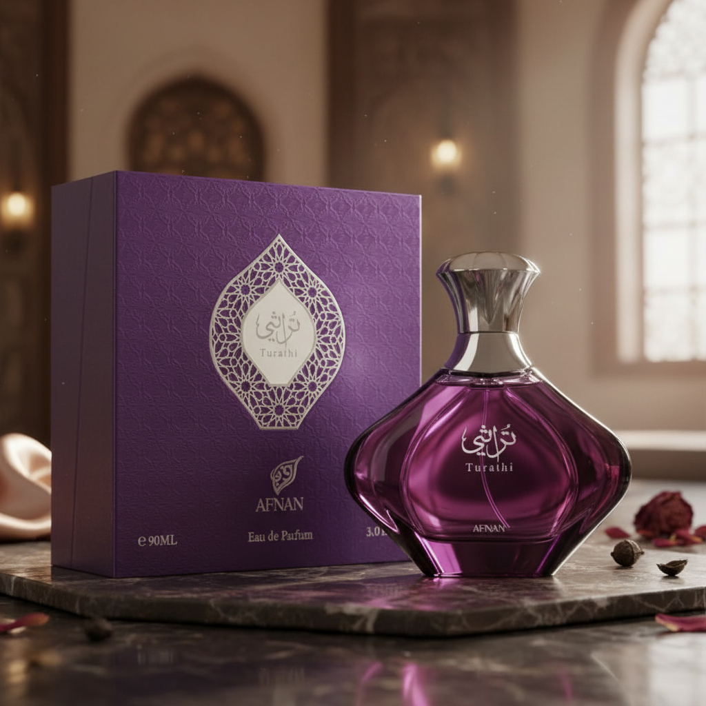 Afnan Turathi Purple Eau de Parfum Spray for Women, 3.0 Ounce