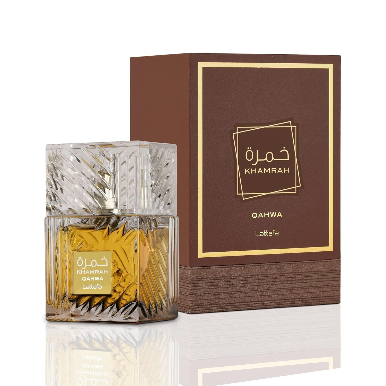 Lattafa Khamrah Qahwa Eau de Parfum Spray For Unisex, 3.40 Ounce