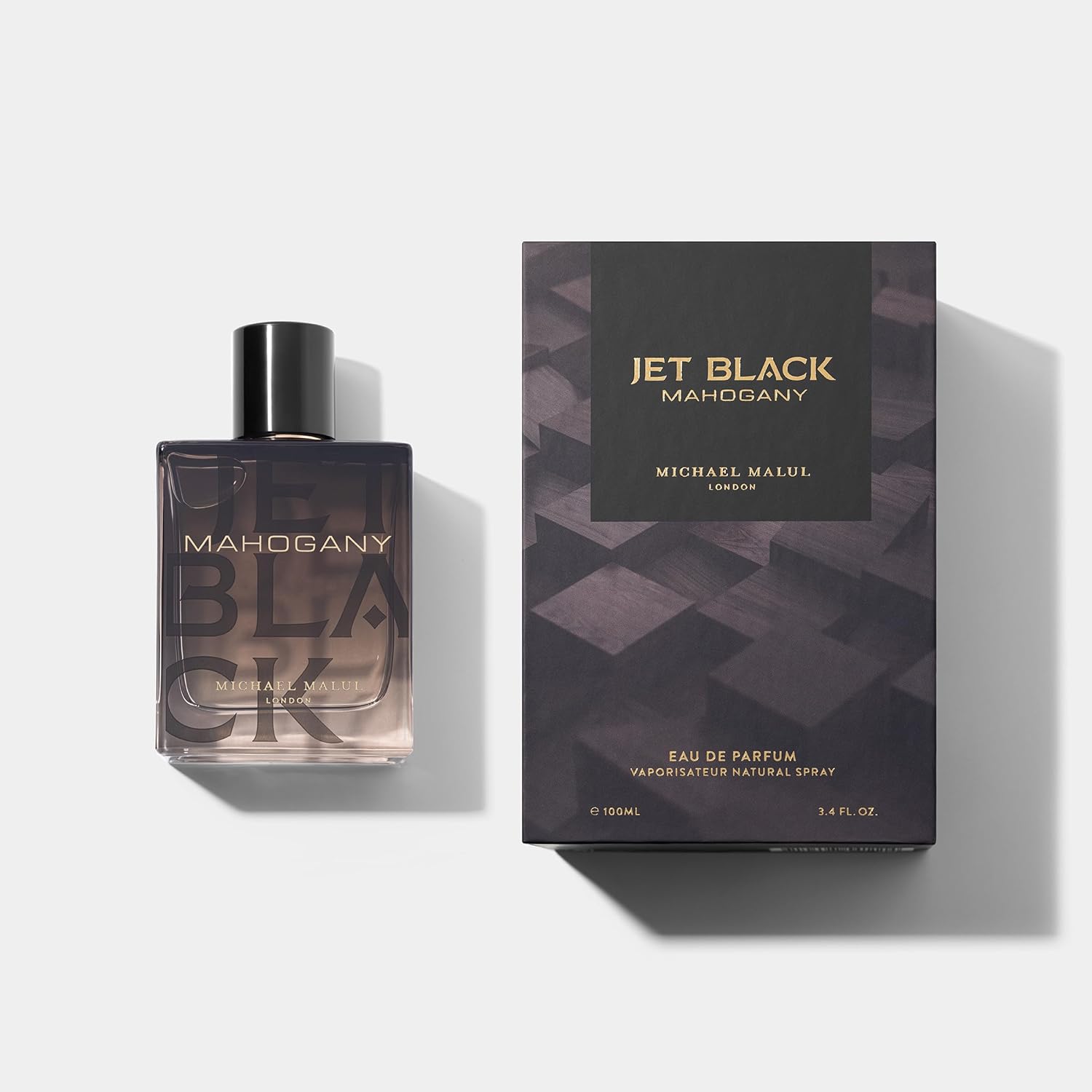 Michael Malul Jet Black Enigma Eau de Parfum for Men 3.4 Ounce