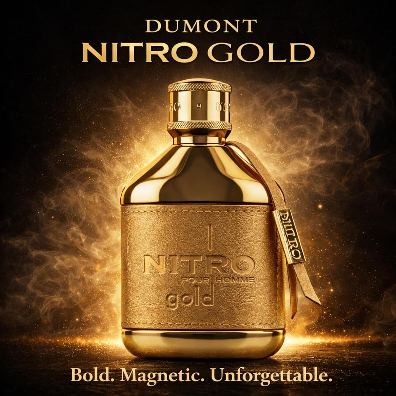 Dumont Nitro Gold Pour Homme Extrait De Parfum For Men 3.4 Ounce