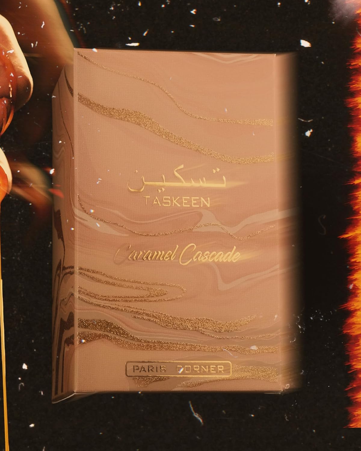 Paris Corner Taskeen Caramel Cascade for Unisex Eau De Parfum Spray, 3.4 Ounce