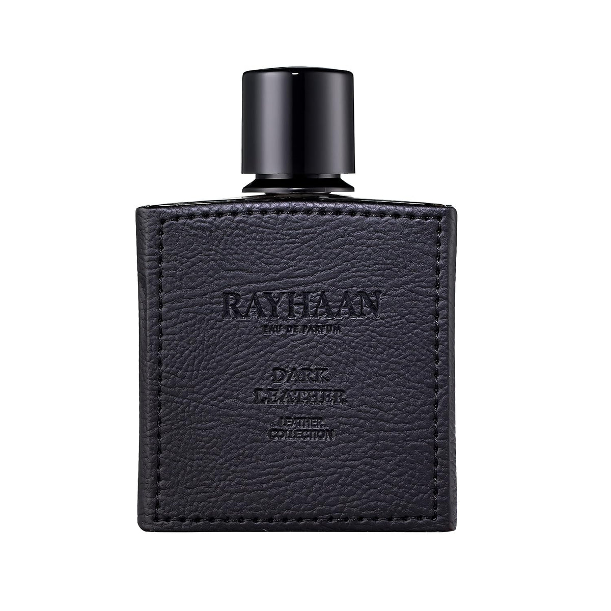 Rayhaan Dark Leather Eau de Parfum Spray For Men 3.4 Ounce