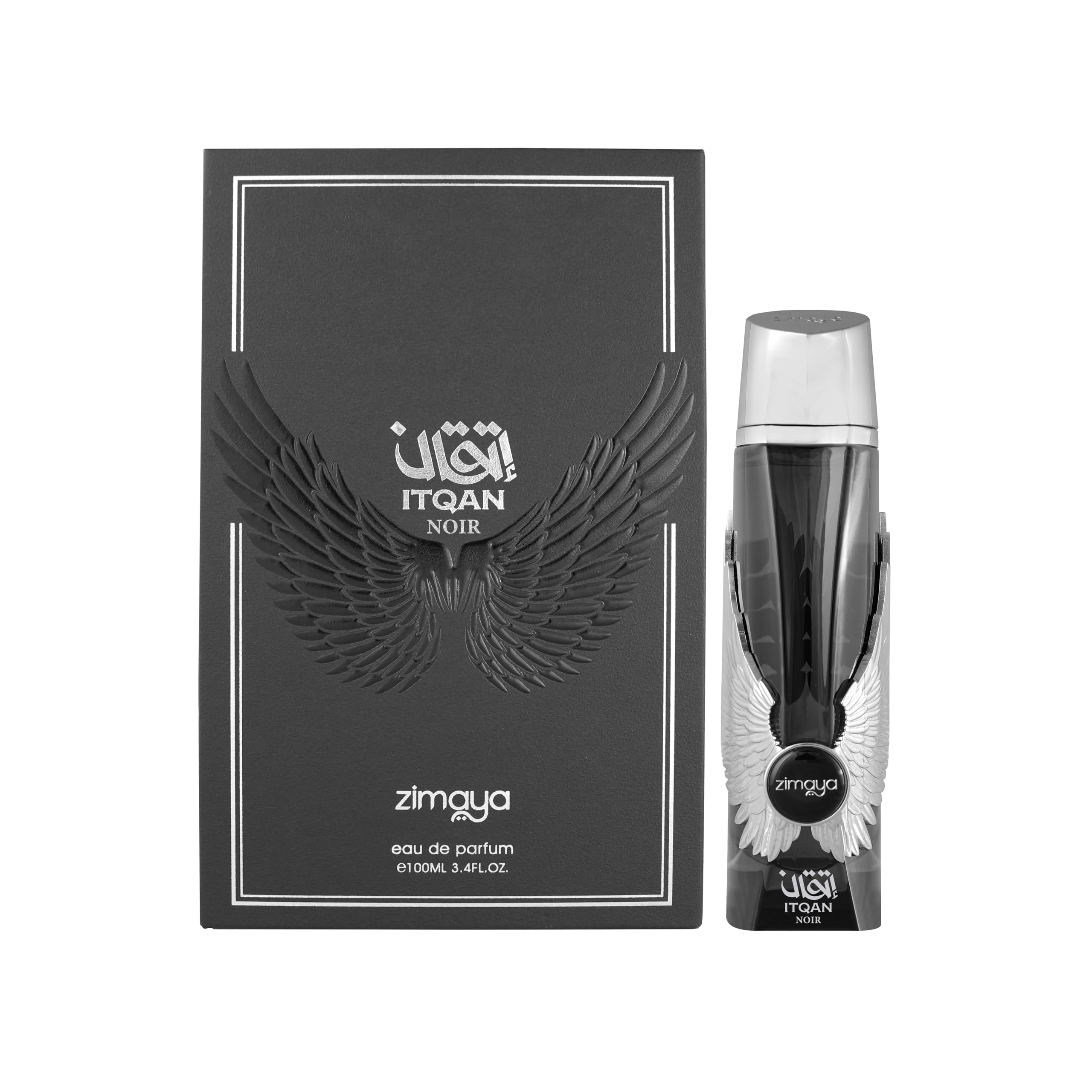 Afnan Zimaya Itqan Noir for Unisex Eau de Parfum Spray, 3.4 Ounce