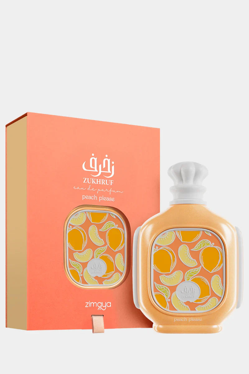 Afnan Zimaya Zukhruf Peach Please for Unisex Eau de Parfum Spray, 3.4 Ounce