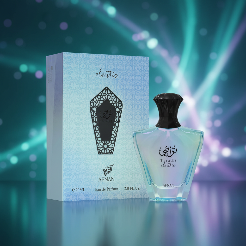 Afnan Turathi Electric Eau de Parfum Spray for Unisex, 3.0 Ounce
