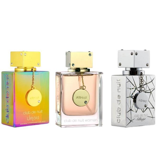 Armaf 3-Piece (Club de Nuit Women, Sillage & Untold) Fragrance Bundle for Unisex