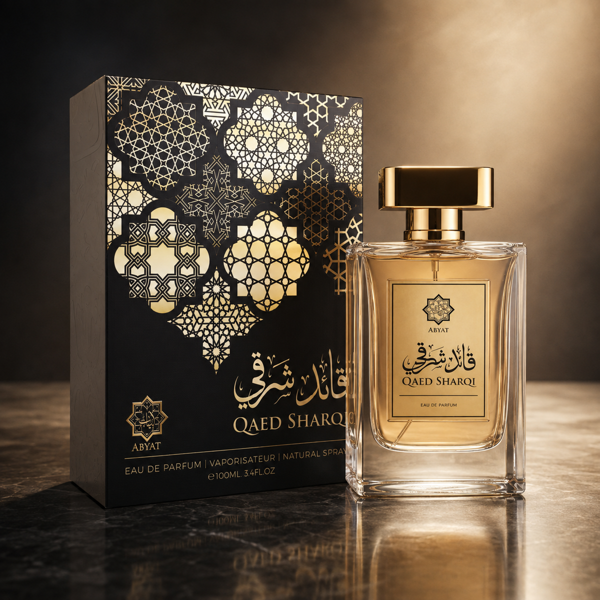 Abyat Qaed Sharqi Eau de Parfum Spray For Men 3.4 Ounce