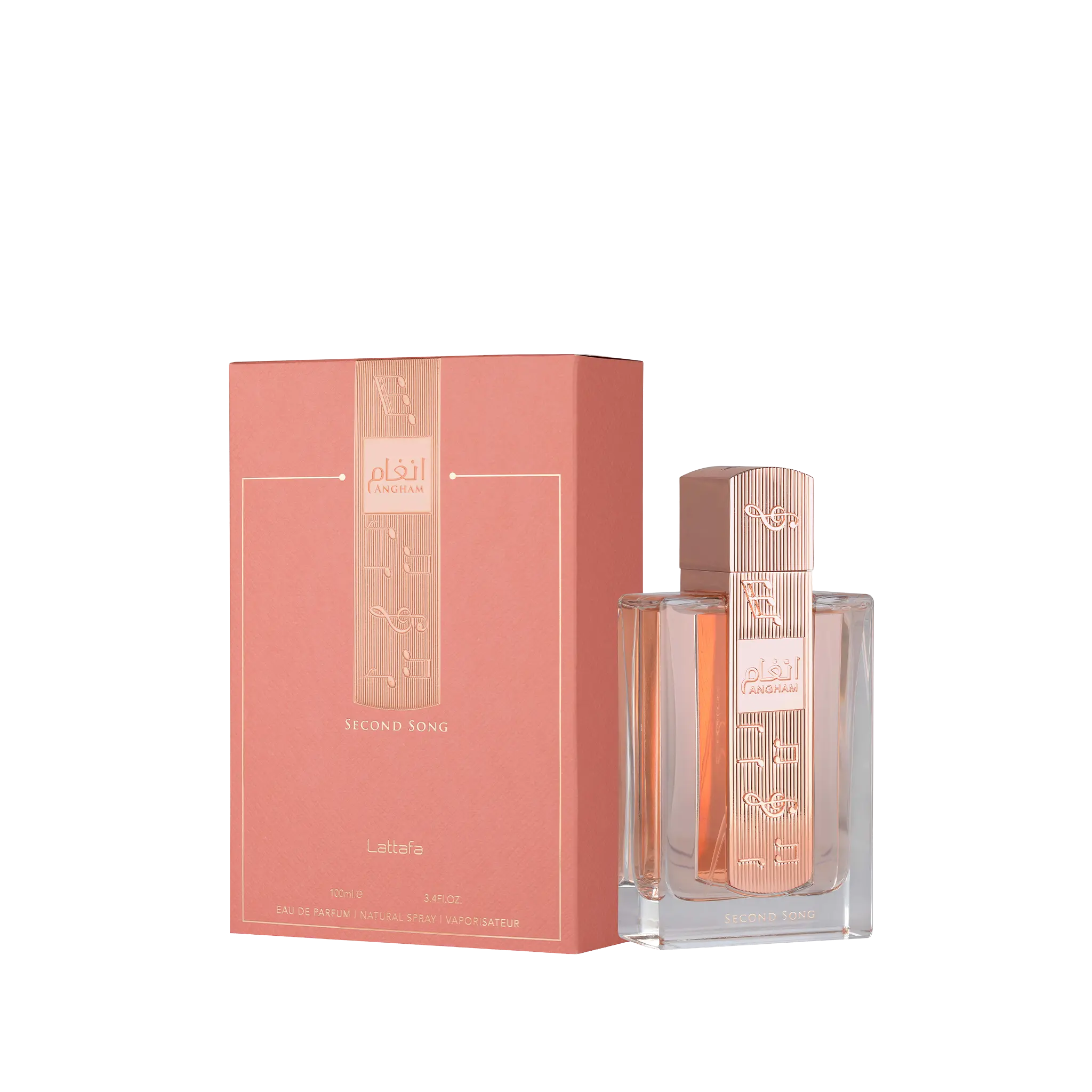 Lattafa Angham Second Song Eau de Parfum Spray For Women, 3.4 Ounce